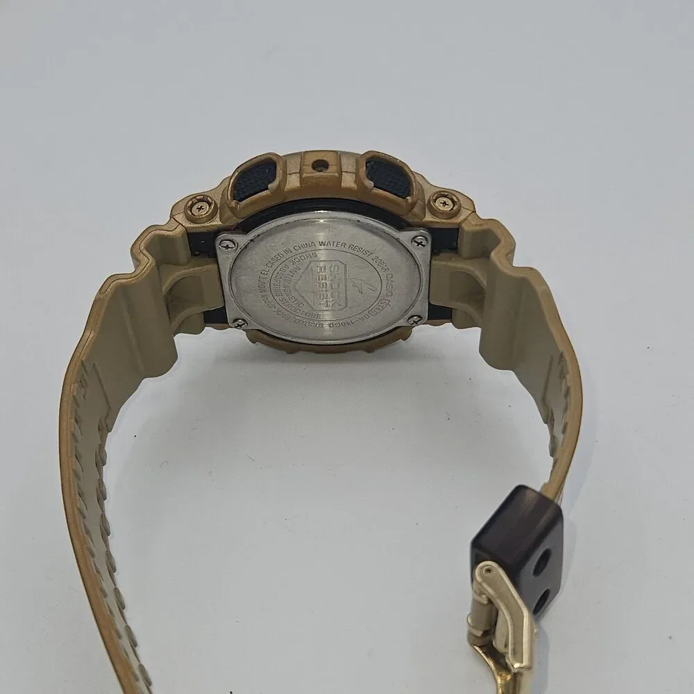 Casio G-Shock GA-110GD-9B Gold Black Mens Analog Digital Watch 5146 Tested